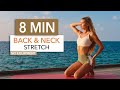8 MIN UPPER BODY + NECK STRETCH - for a good posture, back & neck pain I Pamela Reif