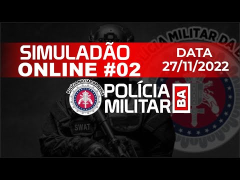 Concurso Polícia Militar da Bahia 2022 Simulado PMBA Online #02 Questões FCC