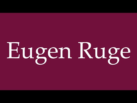 How to Pronounce ''Eugen Ruge'' Correctly in German