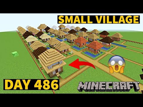 I build Small Village in Minecraft Creative mode 2023 Day 486