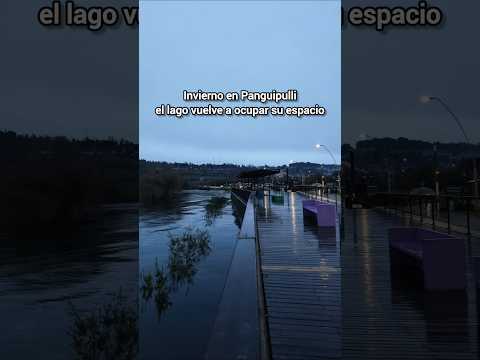 Lago Panguipulli en invierno 🌧️ | Aguas en su nivel máximo #Shorts