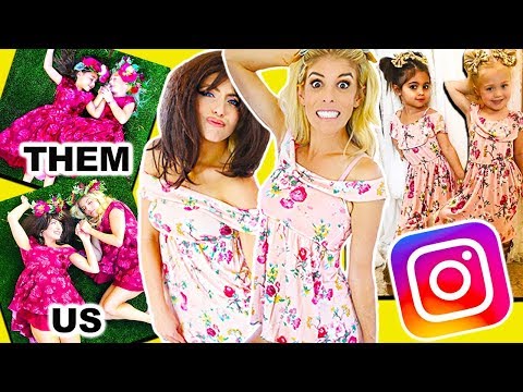 Recreating 4 Year Old's Instagram Photos Wearing Their Clothes! (Hilarious)