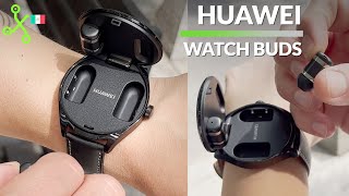 Smartwatch de HUAWEI con audífonos bluetooth ADENTRO | Huawei WATCH Buds
