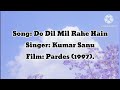 Do Dil Mil Rahe Hain Lyrics