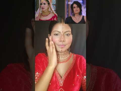 Preeta vs Sherlyn Makeup Challenge💄🥰 #shorts #kundalibhagya #preeta #makeup #saree #youtubeshorts