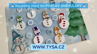 Kouzelný hrací LIST A3 - postav sněhuláky