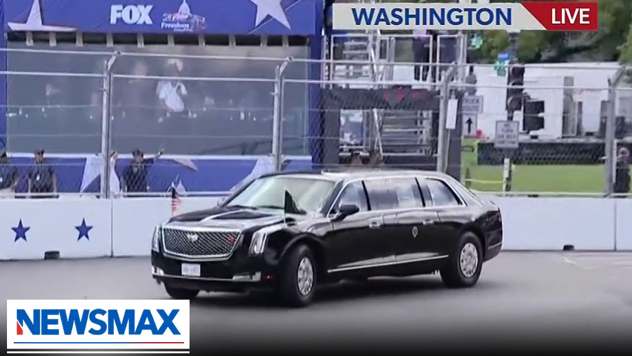BREAKING NEWS: President Trump takes a lap around DC Freedom 250 Grand Prix track