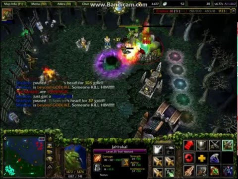 Troll Warlord  (Jah'rakal)   fountain  destroying build + Video Evidence