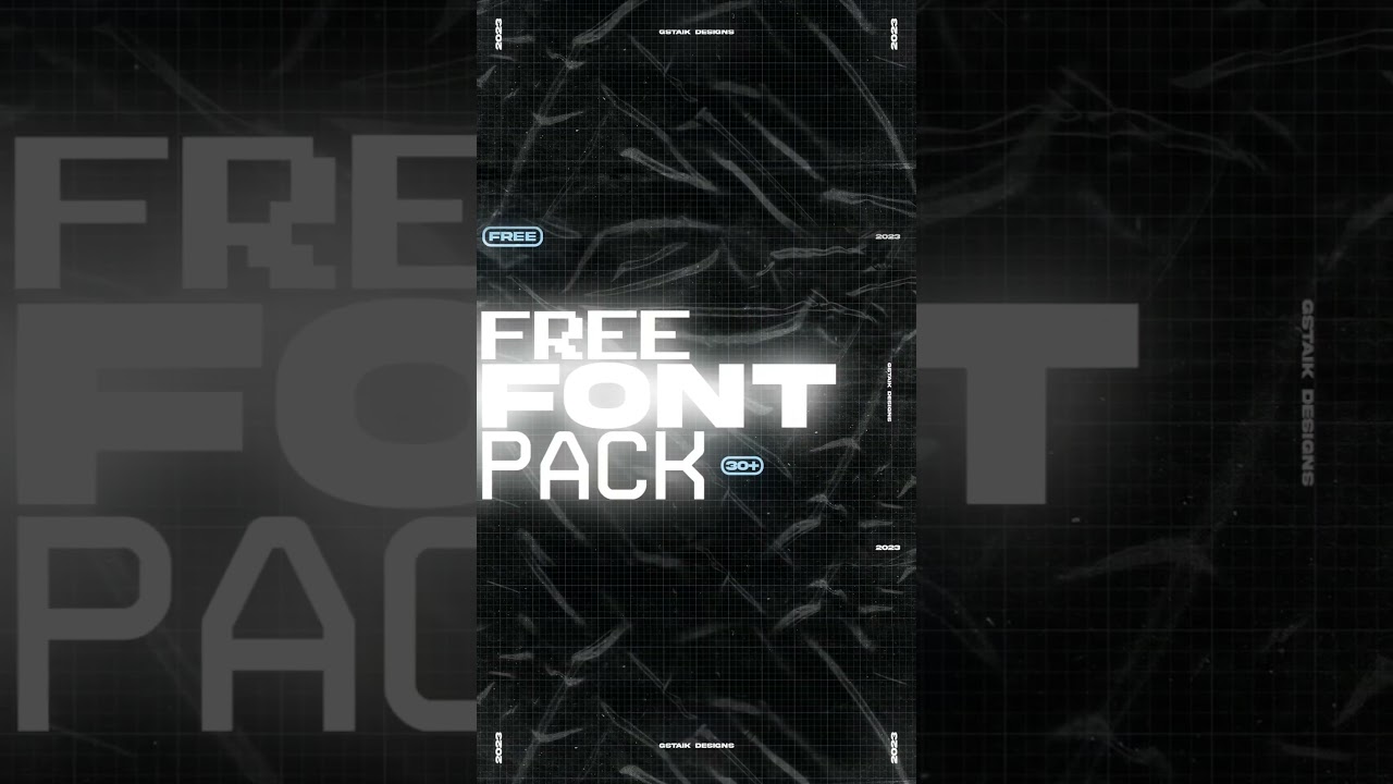 THE BEST FREE GFX FONT PACK FOR EVERY DESIGNER [LINK IN BIO]
