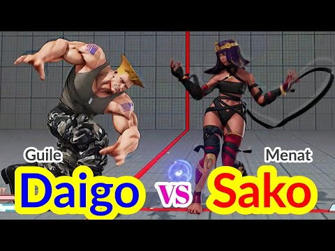 Street Fighter V: Daigo (Guile) VS Sako (Menat)