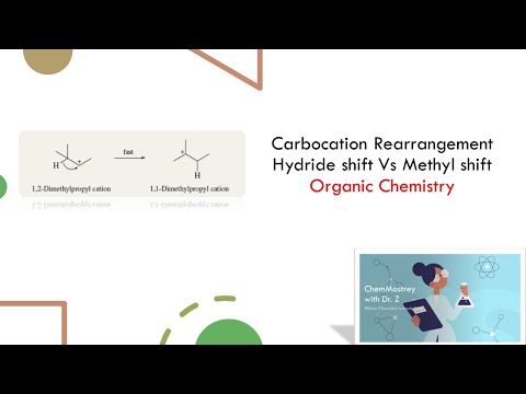 Carbocation Rearrangement Hydride shift V Methyl shift Organic Chemistry