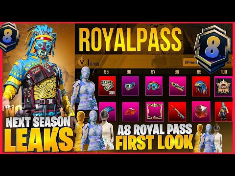 A8 Royal Pass Full First Look | New C7S19 | Free Gun Skin M416 | New Conquar Frame | 🔥PUBG MOBILE🔥