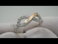 Видеообзор Серебряное кольцо с золотом "Бесконечность" кжх136