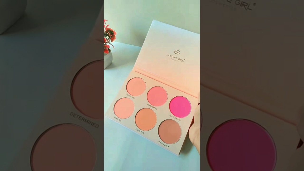 💖 Europe Girl Blusher Palette 🎨 ✨❤️🧡💛💚💙💜 6 Shades for Every Look ✨ myntra unboxing video 📸#tira #yt