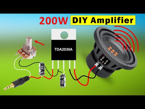 Make ultra Bass Amplifier at home using TDA2030, Homemade Amplifier DIY