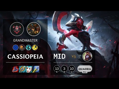 Cassiopeia Mid vs Lulu - EUW Grandmaster Patch 10.22