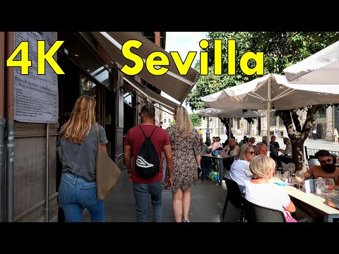 Seville - Paseo Cristobal Colon - Constitucion - Alfalfa - 4k Virtual Walking Tour 2022, Spain 🇪🇸