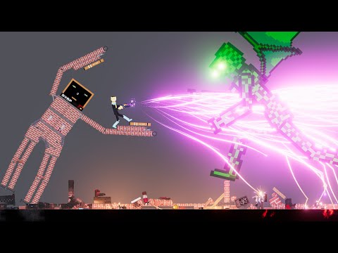 Brick Golems vs Mythical Humans in People Playground - People Playground New Update 1.22.3