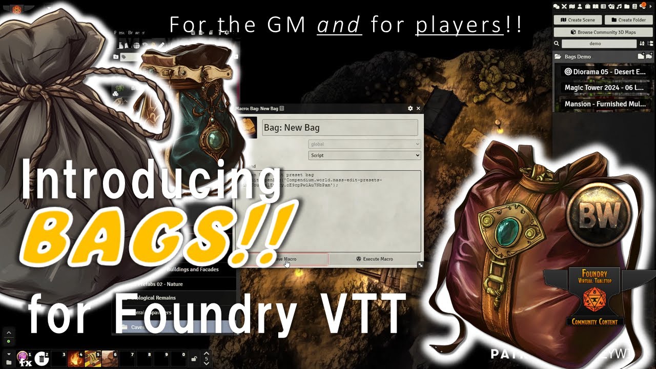 Organize Your Assets Like a Pro with Bags! New feature with Mass Edit #foundryvtt dryvtt