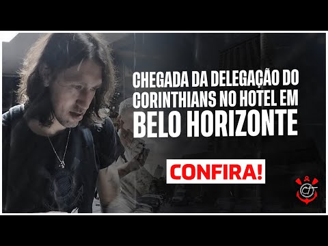 Chegada da delegação do Corinthians no hotel em Belo Horizonte antes de enfrentar o Cruzeiro