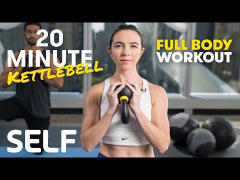20 Minute Full Body Kettlebell Workout - With Warm-Up and Cool-Down | SELF