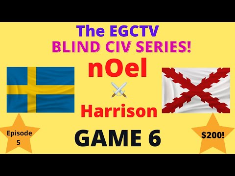 AOE 3 (DE) nOel vs Harrison! Blind Civ Series $200 Match - GAME 6!