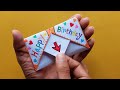DIY SURPRISE MESSAGE CARD FOR BIRTHDAY Pull Tab Origami Envelope Card Birthday Greeting Card
