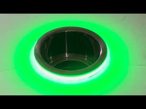 Polished stainless steel RGBW, LED lit beverage holder – BHRGBW Product Image 8