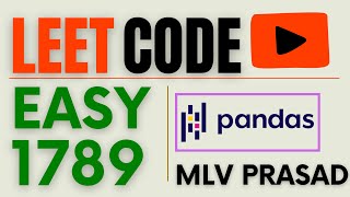 Download the video "MLV Prasad - LeetCode Pandas [ Easy ] | 1789 | "Primary Department for Each Employee" |"