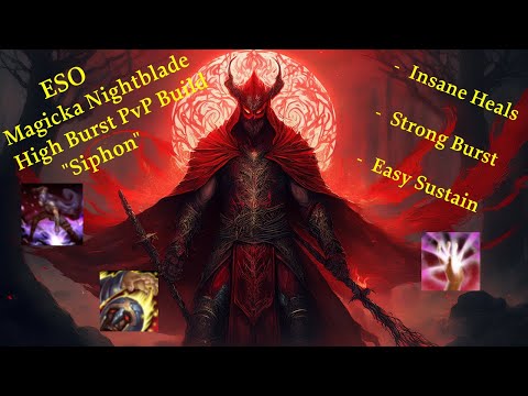 ESO PvP Magicka Nightblade High Damage Build "Siphon"