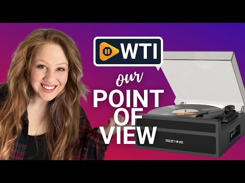Vinyl Record Player Bluetooth with Built-in Speakers - WTI product video review