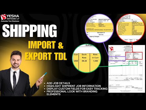 Shipping Import-Export TDL | Customize Invoice in Tally