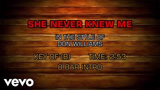Don Williams - She Never Knew Me (Karaoke)