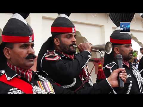 Flag-lowering ceremony held at Wagah border 14 August 2019..Watch Pakistan Rangers Jawans in action