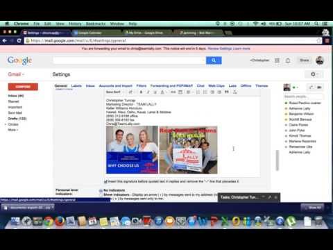 Transferring Your Signature Block