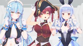 【MMDホロライブ】『きゃぴ(Vo.宝鐘マリン)』by 宝鐘マリン&兎田ぺこら&雪花ラミィ【hololive/MMD/4K】