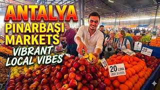 PAZAR TURU - Antalya'da Bolluk Var | Sebze Meyveler Taze ama Fiyatlar 