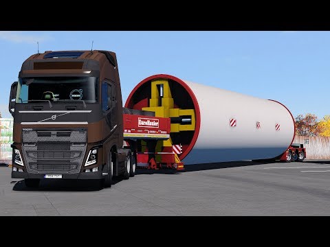 ETS2 1.28 - OVERSIZE Load in Cities - 75 tonnes - Volvo FH550 - ProMods 2.20 - Autumn Mod/ReShade