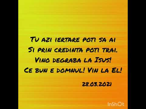 Vino degraba la Isus! Nu amana!