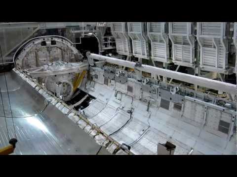 Space Shuttle Discovery final payload bay door closure (part 1)