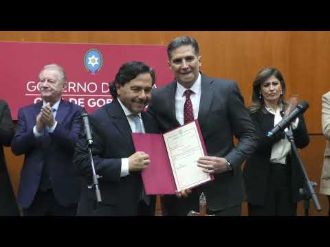 El gobernador Sáenz tomó juramento al nuevo ministro de Seguridad, Nicolás Avellaneda