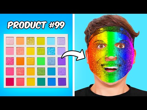 Ich habe eine Make-up-Gesichtsmaske gemacht