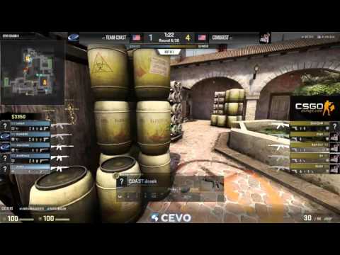 Team Coast vs Conquest Game 1 (CEVO-P CS:GO Season 8) - AwesomeSauce & Sabo