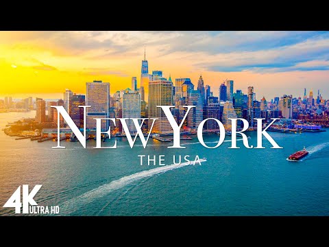 FLYING OVER NEW YORK 4K UHD - Relaxing Music With Beautiful Natural Landscape - 4K UHD TV