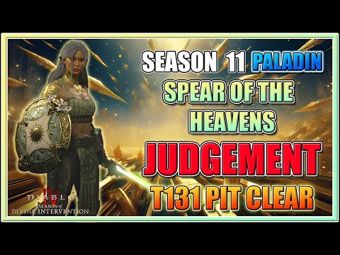 T131 Spear Judgement Paladin Build Pit Clear - Diablo 4 Season 11