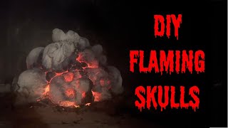 DIY Realistic Pile of Flaming Skulls - Perfect for Halloween!