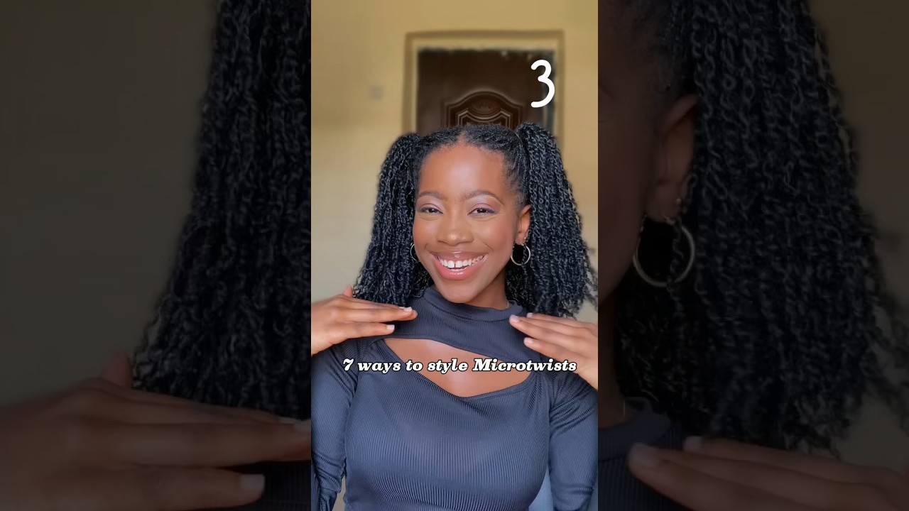 MICROTWISTS STYLING TUTORIAL#microtiwsts #microlocs #stylingtutorial #naturalhairstyles #protective