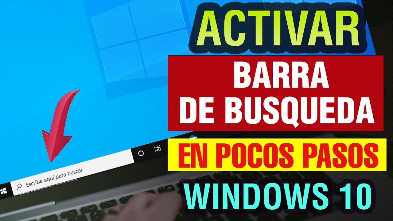 Cómo poner la Barra de Busqueda en Windows 10 2024 | activar la barra de busqueda en windows 10