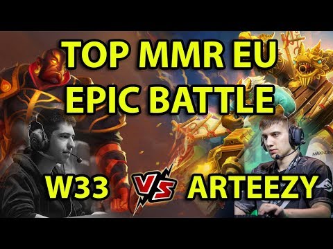 DOTA TOP MMR W33 vs Arteezy EPIC BATTLE DOTA 2 BATTLES