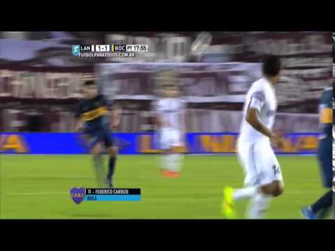 Gol de Federico Carrizo Lanús 1-1 Boca